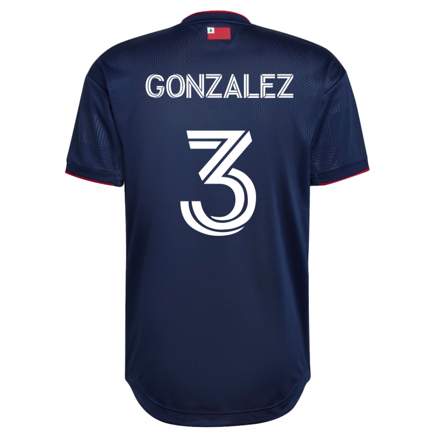 Børn Omar González #3 Flåde Hjemmebane Spillertrøjer 2023/24 Trøje T-Shirt