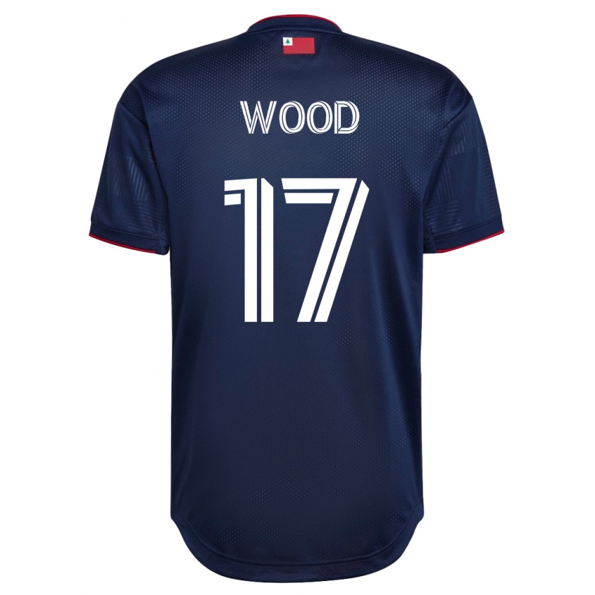Børn Bobby Wood #17 Flåde Hjemmebane Spillertrøjer 2023/24 Trøje T-Shirt