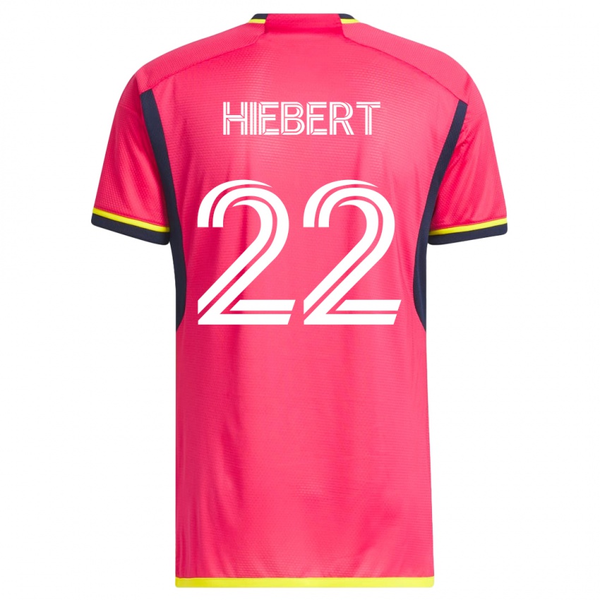 Børn Kyle Hiebert #22 Lyserød Hjemmebane Spillertrøjer 2023/24 Trøje T-Shirt