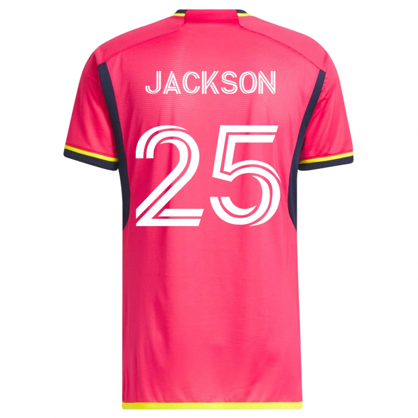 Børn Aziel Jackson #25 Lyserød Hjemmebane Spillertrøjer 2023/24 Trøje T-Shirt