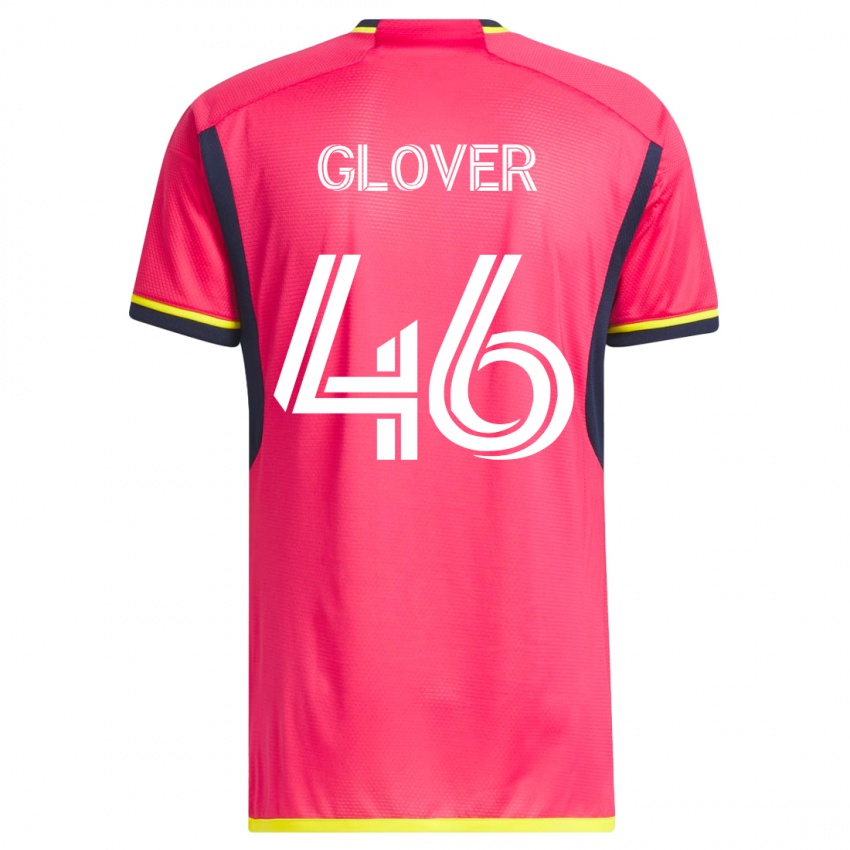 Børn Caden Glover #46 Lyserød Hjemmebane Spillertrøjer 2023/24 Trøje T-Shirt