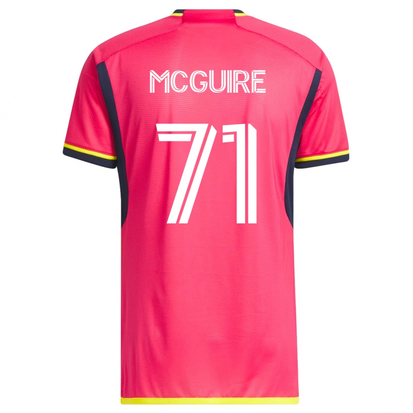 Børn Nolan Mcguire #71 Lyserød Hjemmebane Spillertrøjer 2023/24 Trøje T-Shirt