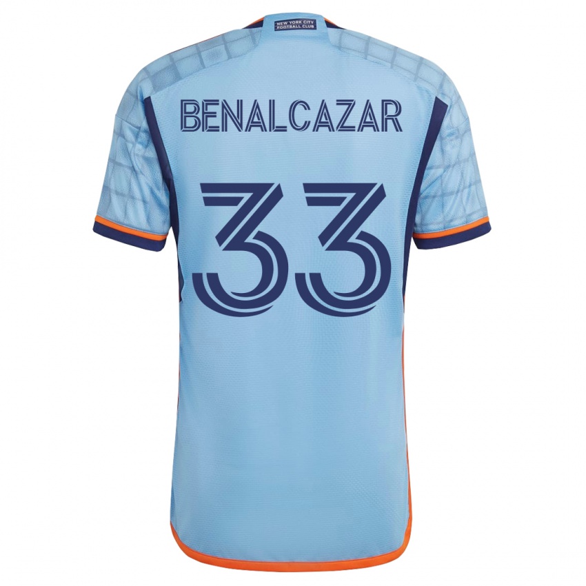 Børn Nico Benalcázar #33 Blå Hjemmebane Spillertrøjer 2023/24 Trøje T-Shirt