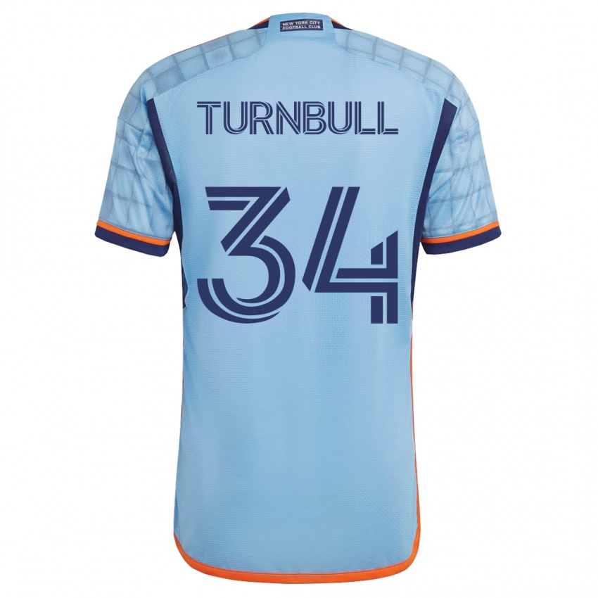 Børn Stephen Turnbull #34 Blå Hjemmebane Spillertrøjer 2023/24 Trøje T-Shirt