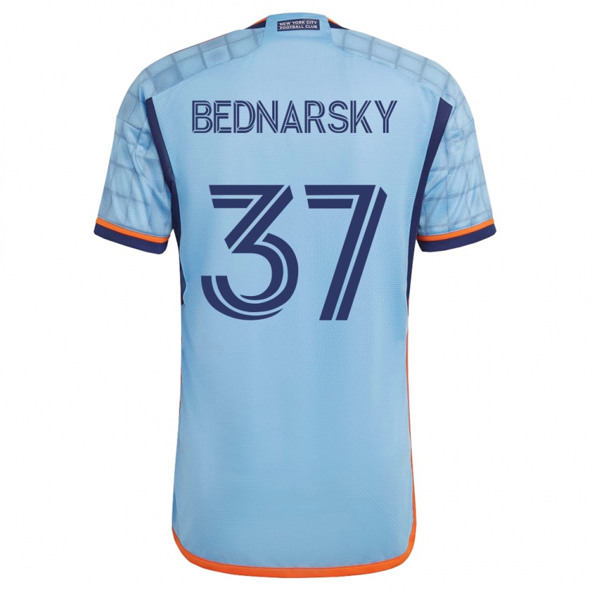 Børn Stevo Bednarsky #37 Blå Hjemmebane Spillertrøjer 2023/24 Trøje T-Shirt