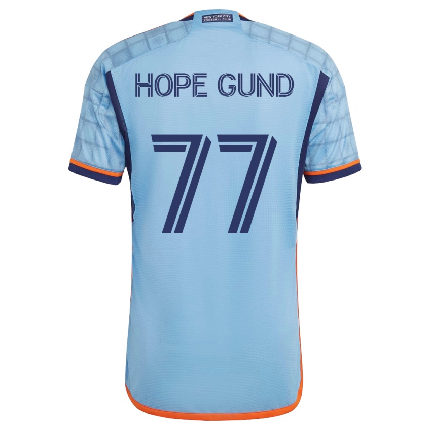 Børn Rio Hope-Gund #77 Blå Hjemmebane Spillertrøjer 2023/24 Trøje T-Shirt