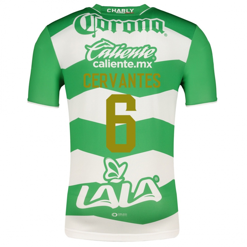 Børn Alan Cervantes #6 Grøn Hjemmebane Spillertrøjer 2023/24 Trøje T-Shirt