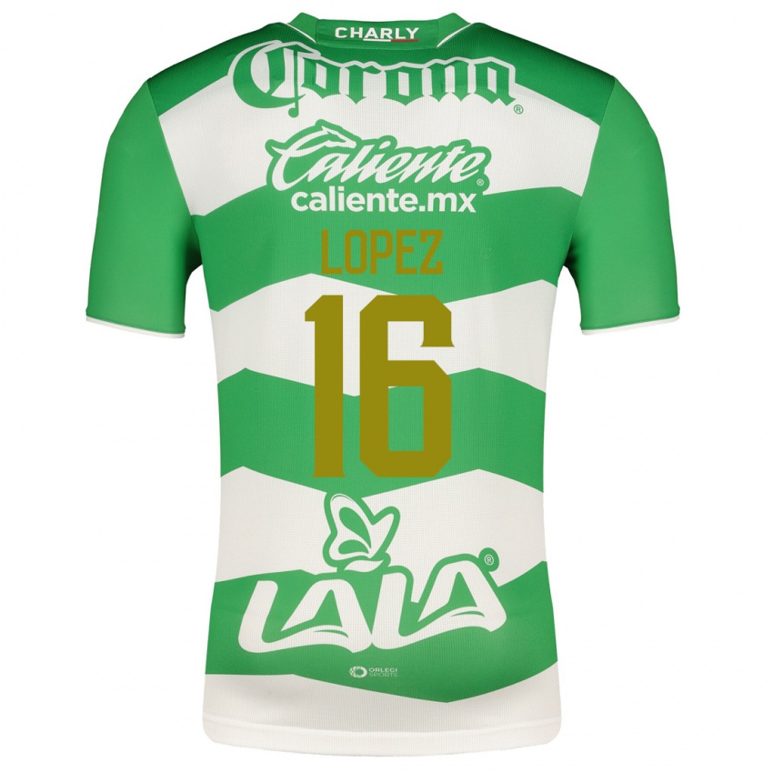 Børn Aldo López #16 Grøn Hjemmebane Spillertrøjer 2023/24 Trøje T-Shirt