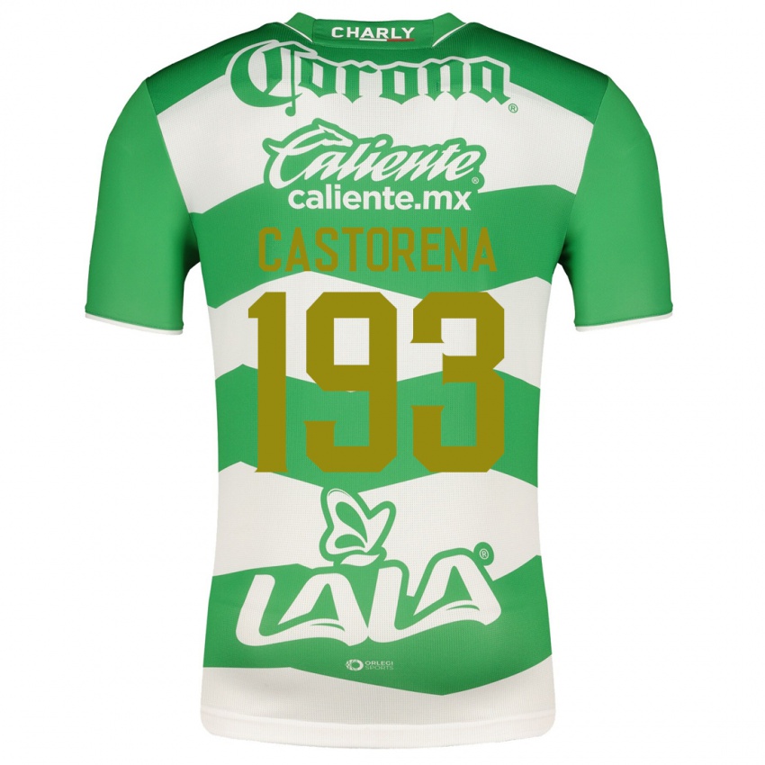 Børn Damián Castorena #193 Grøn Hjemmebane Spillertrøjer 2023/24 Trøje T-Shirt