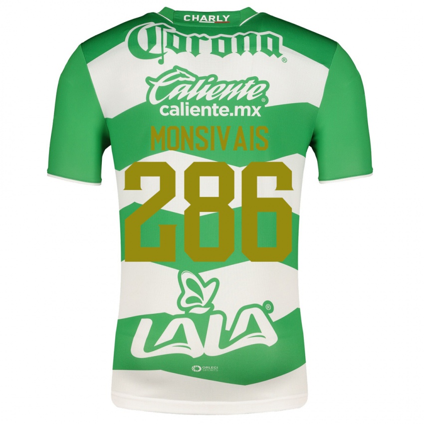 Børn Giovani Monsivais #286 Grøn Hjemmebane Spillertrøjer 2023/24 Trøje T-Shirt