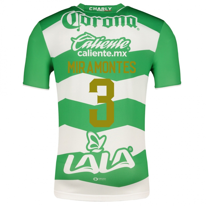 Børn Natalia Miramontes #3 Grøn Hjemmebane Spillertrøjer 2023/24 Trøje T-Shirt