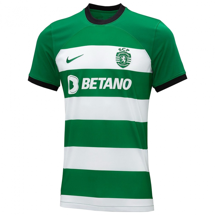 Børn Diogo Abreu #76 Grøn Hjemmebane Spillertrøjer 2023/24 Trøje T-Shirt