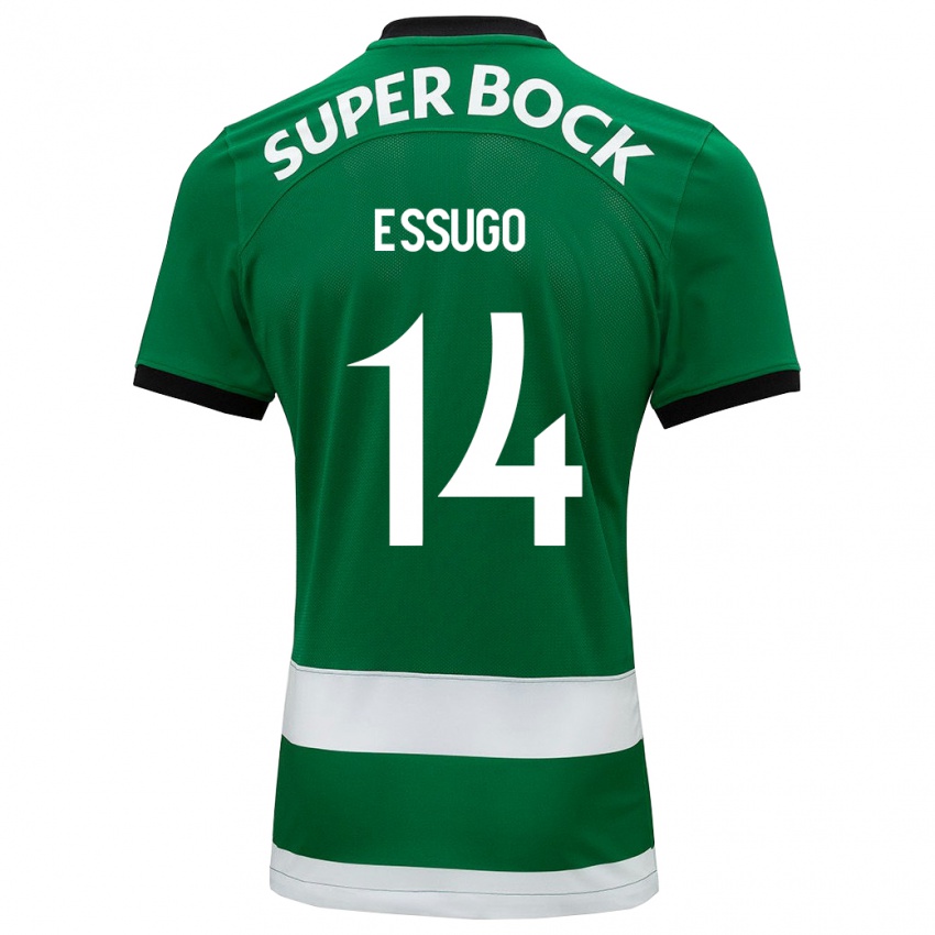 Børn Dário Essugo #14 Grøn Hjemmebane Spillertrøjer 2023/24 Trøje T-Shirt