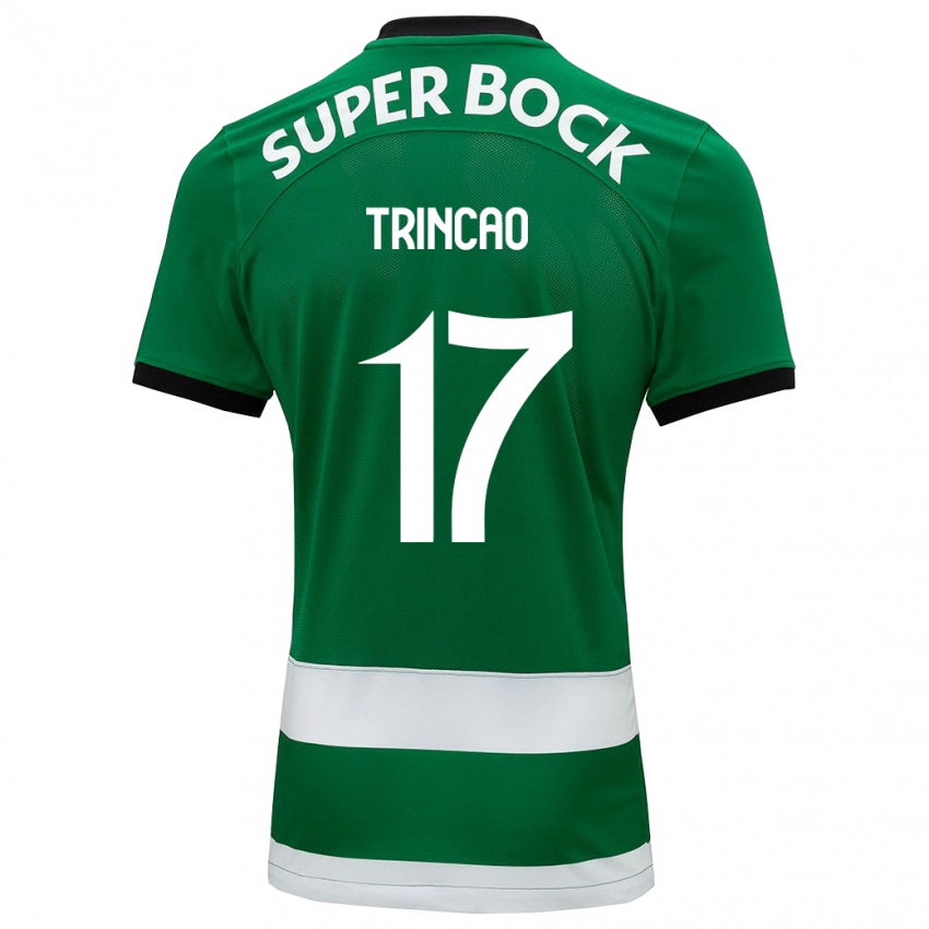 Børn Trincão #17 Grøn Hjemmebane Spillertrøjer 2023/24 Trøje T-Shirt