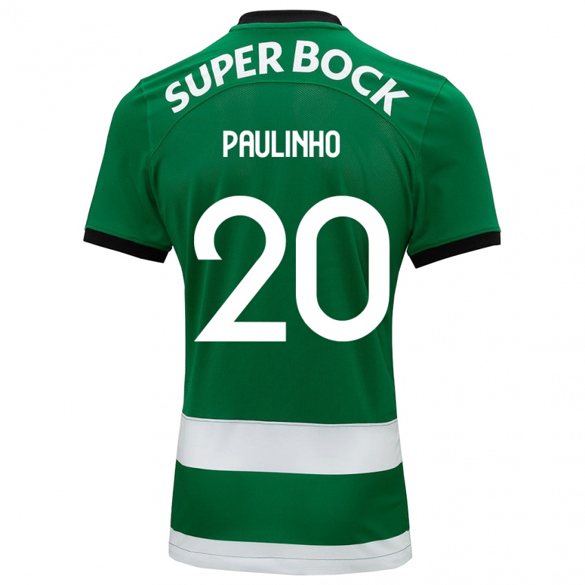 Børn Paulinho #20 Grøn Hjemmebane Spillertrøjer 2023/24 Trøje T-Shirt