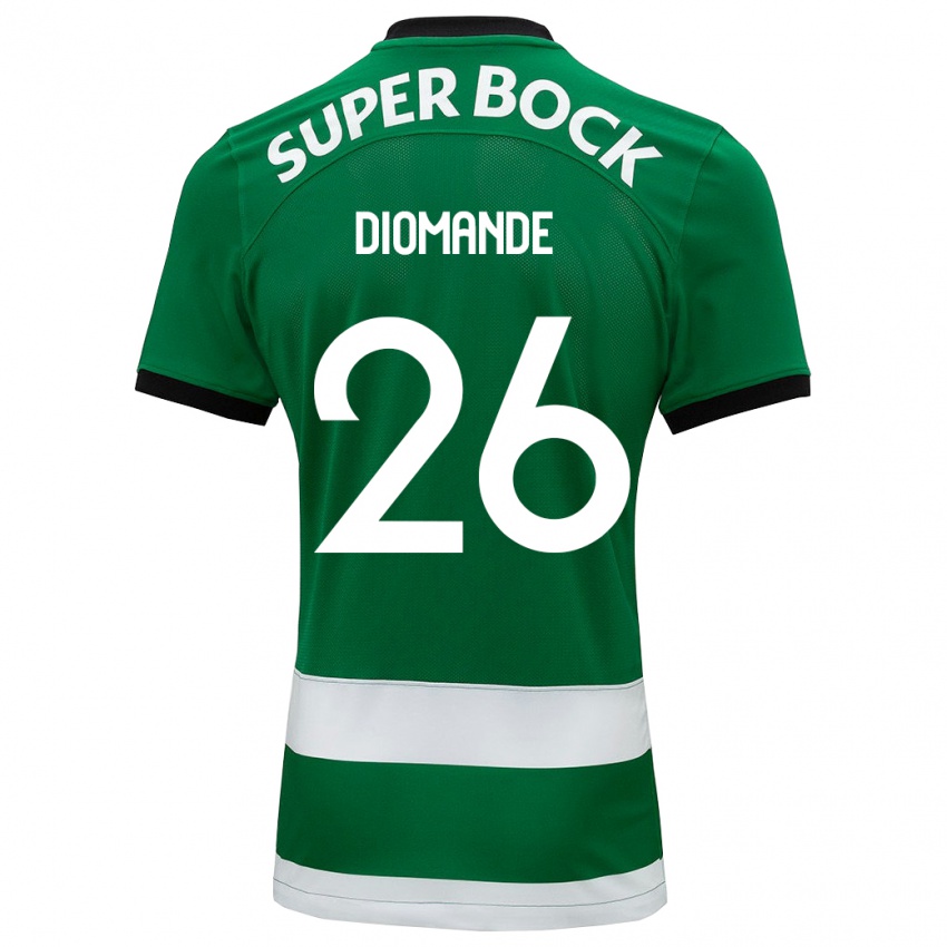 Børn Ousmane Diomande #26 Grøn Hjemmebane Spillertrøjer 2023/24 Trøje T-Shirt
