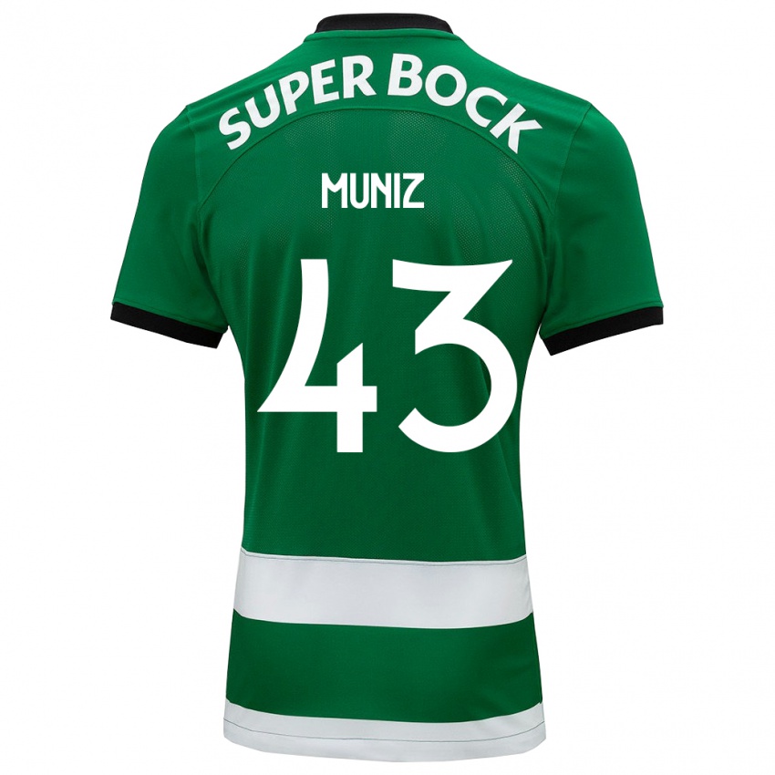 Børn João Muniz #43 Grøn Hjemmebane Spillertrøjer 2023/24 Trøje T-Shirt