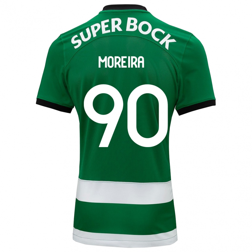 Børn Afonso Moreira #90 Grøn Hjemmebane Spillertrøjer 2023/24 Trøje T-Shirt