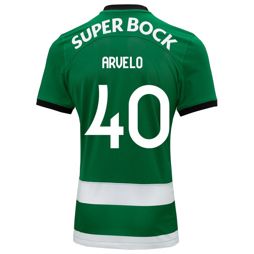 Børn Adam Arvelo #40 Grøn Hjemmebane Spillertrøjer 2023/24 Trøje T-Shirt