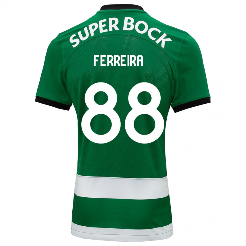 Børn Tiago Ferreira #88 Grøn Hjemmebane Spillertrøjer 2023/24 Trøje T-Shirt