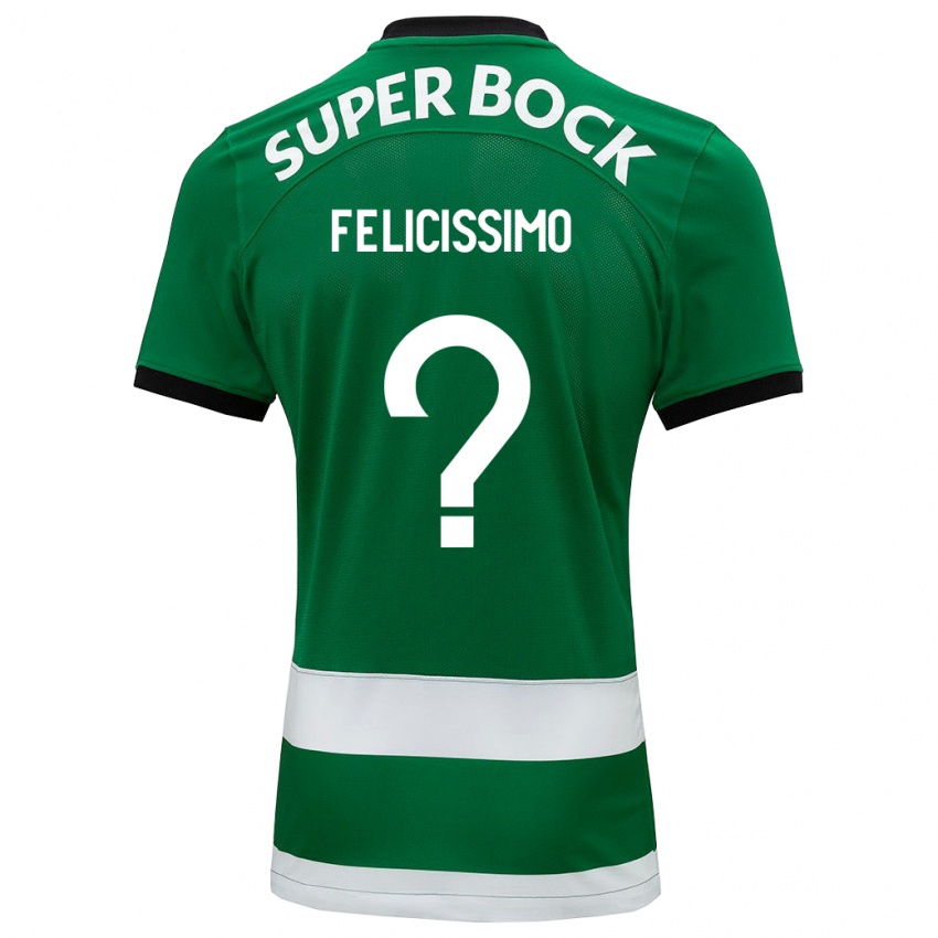 Børn Eduardo Felicíssimo #0 Grøn Hjemmebane Spillertrøjer 2023/24 Trøje T-Shirt