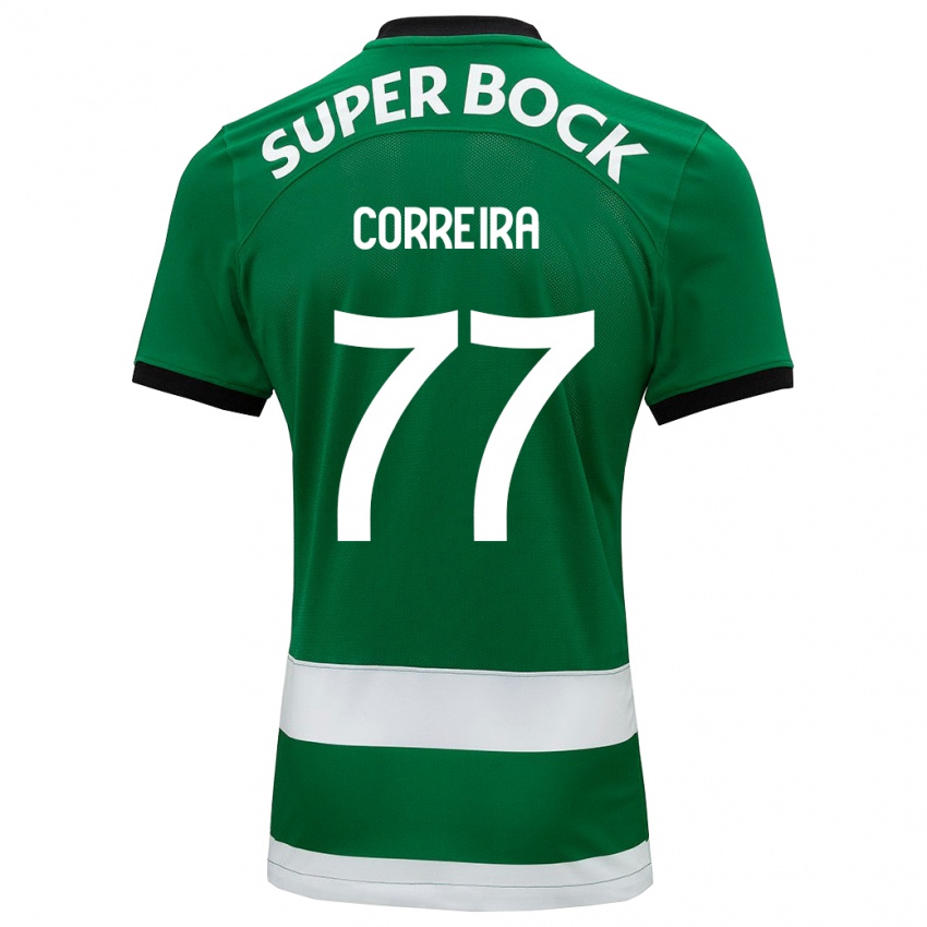 Børn Alicia Figueiredo Lima Correia #77 Grøn Hjemmebane Spillertrøjer 2023/24 Trøje T-Shirt