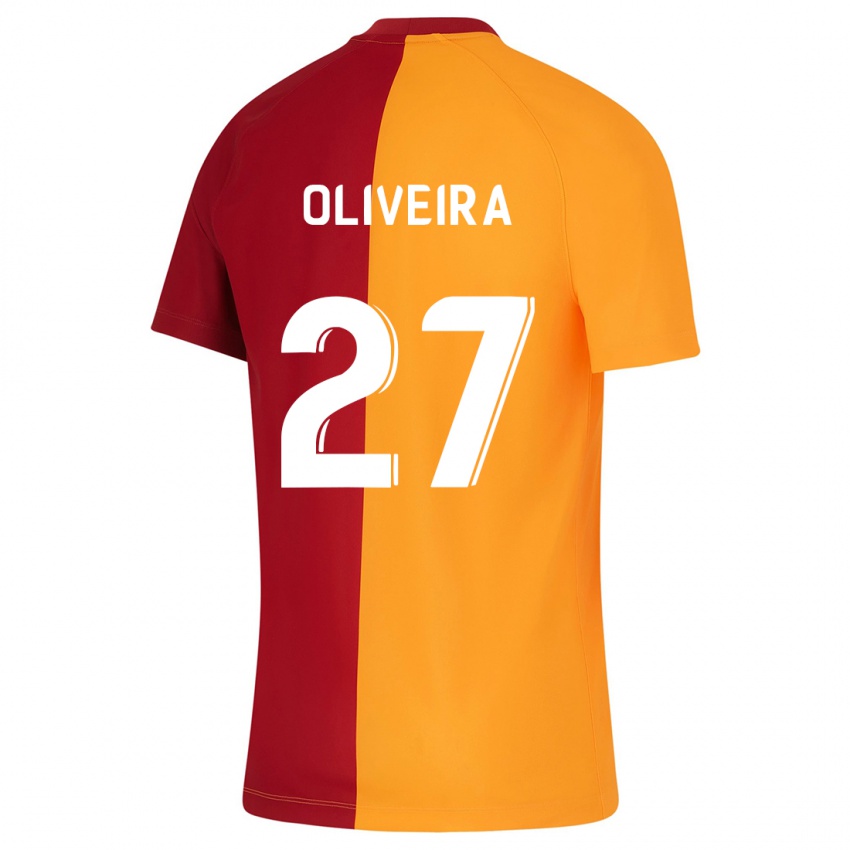 Børn Sergio Oliveira #27 Appelsin Hjemmebane Spillertrøjer 2023/24 Trøje T-Shirt