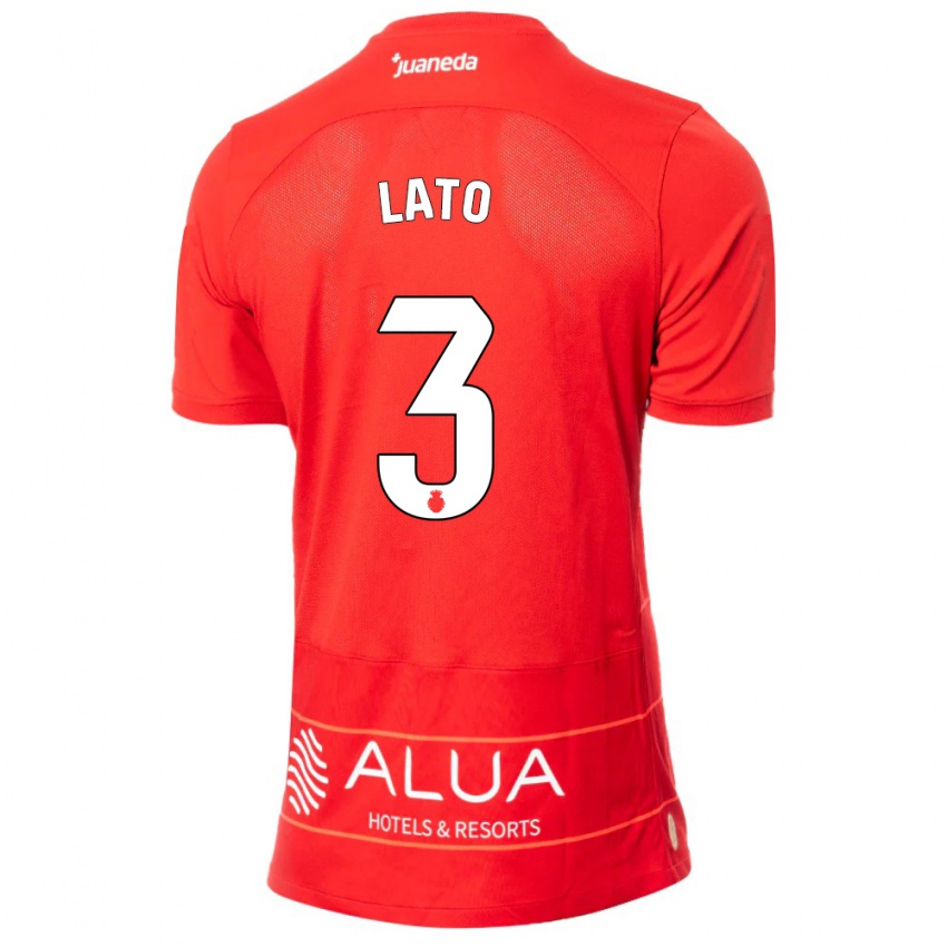 Børn Toni Lato #3 Rød Hjemmebane Spillertrøjer 2023/24 Trøje T-Shirt