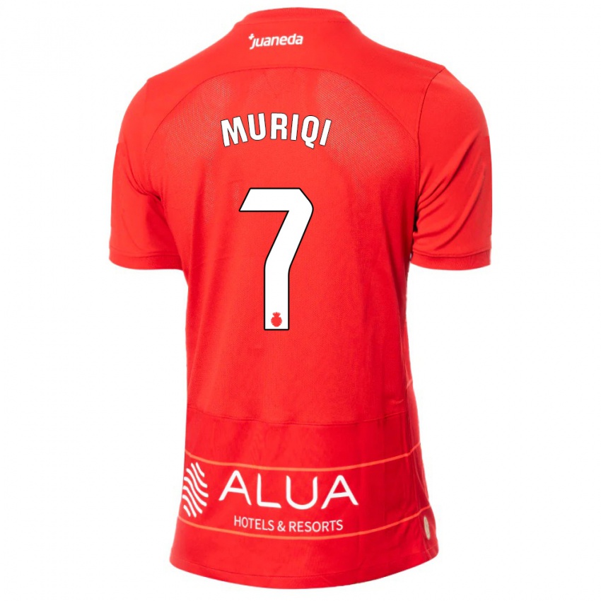 Børn Vedat Muriqi #7 Rød Hjemmebane Spillertrøjer 2023/24 Trøje T-Shirt