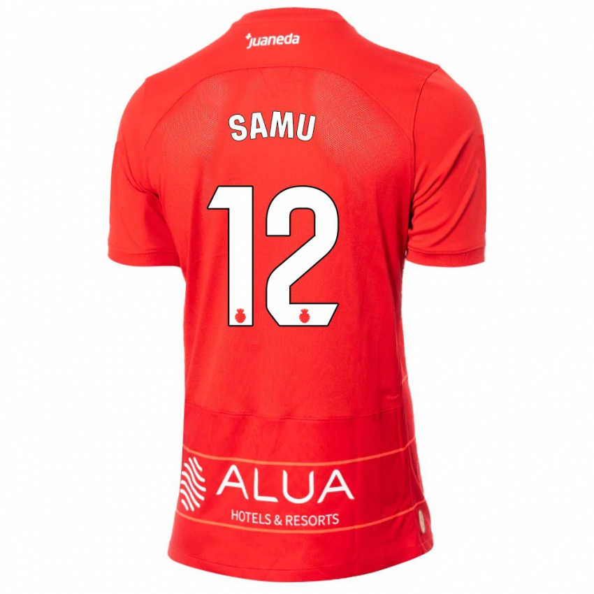 Børn Samú Costa #12 Rød Hjemmebane Spillertrøjer 2023/24 Trøje T-Shirt