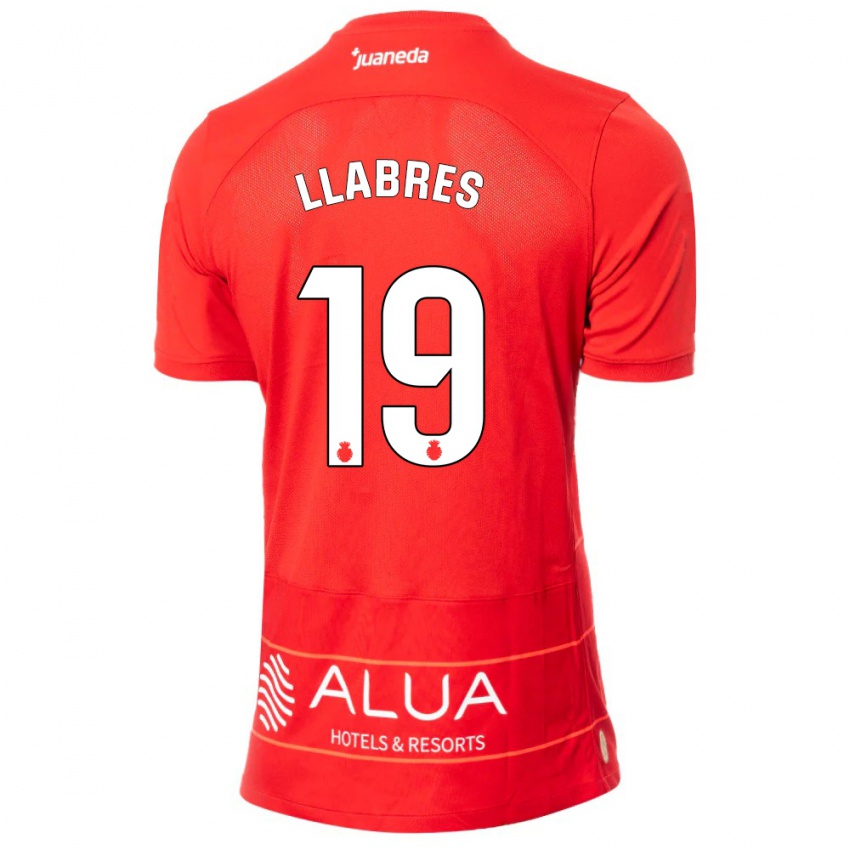 Børn Javi Llabrés #19 Rød Hjemmebane Spillertrøjer 2023/24 Trøje T-Shirt