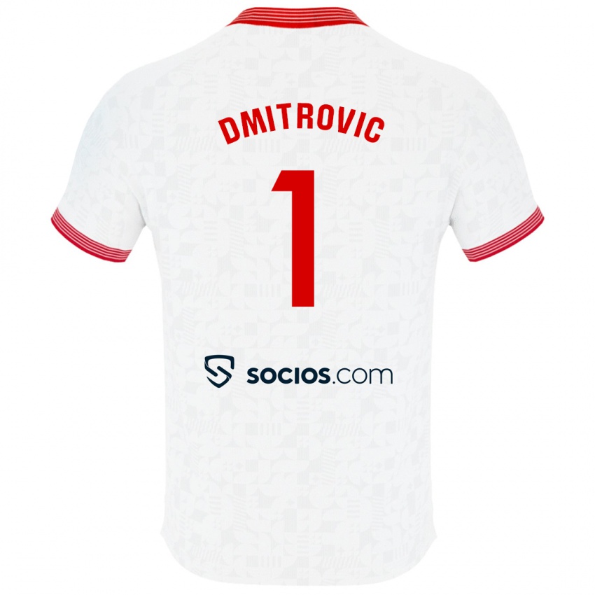 Børn Marko Dmitrović #1 Hvid Hjemmebane Spillertrøjer 2023/24 Trøje T-Shirt