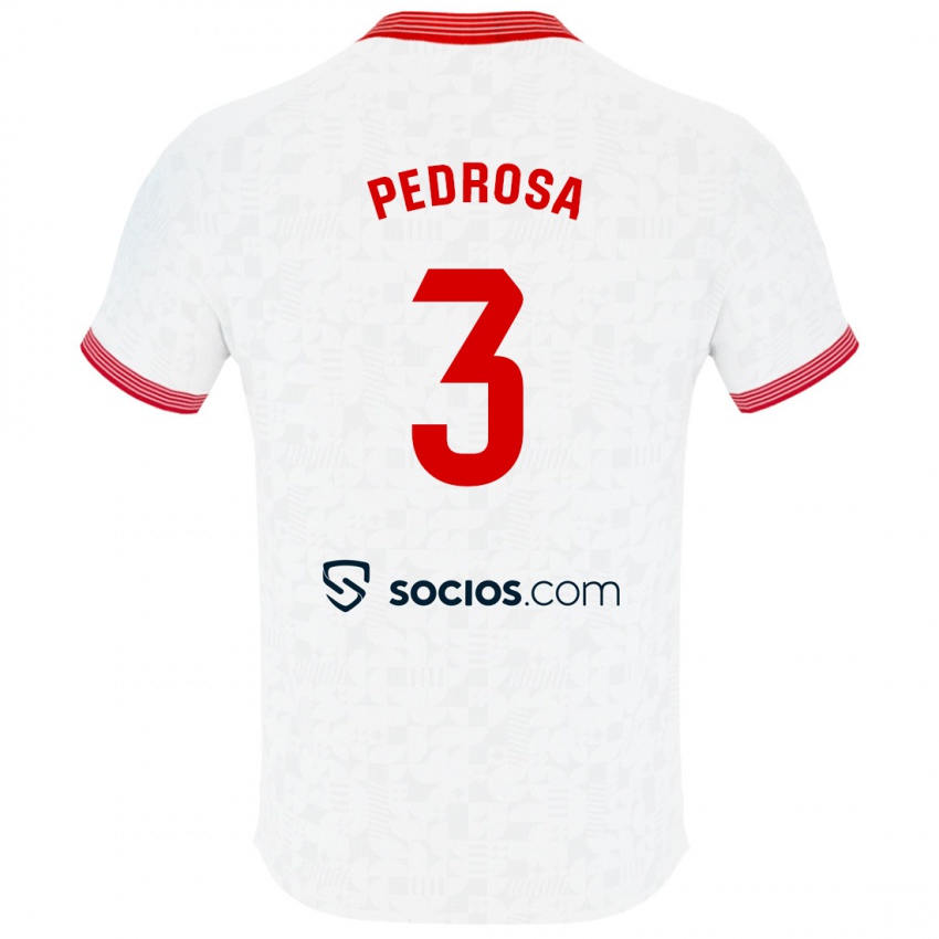 Børn Adrià Pedrosa #3 Hvid Hjemmebane Spillertrøjer 2023/24 Trøje T-Shirt