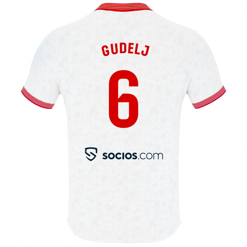 Børn Nemanja Gudelj #6 Hvid Hjemmebane Spillertrøjer 2023/24 Trøje T-Shirt