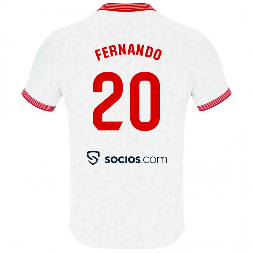 Børn Fernando #20 Hvid Hjemmebane Spillertrøjer 2023/24 Trøje T-Shirt