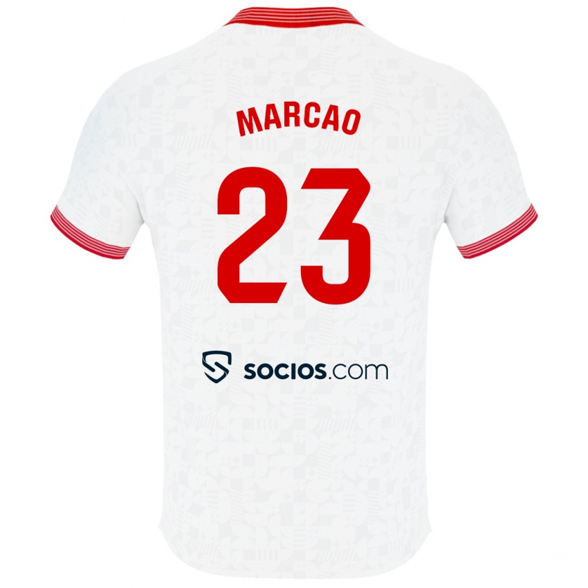 Børn Marcão #23 Hvid Hjemmebane Spillertrøjer 2023/24 Trøje T-Shirt