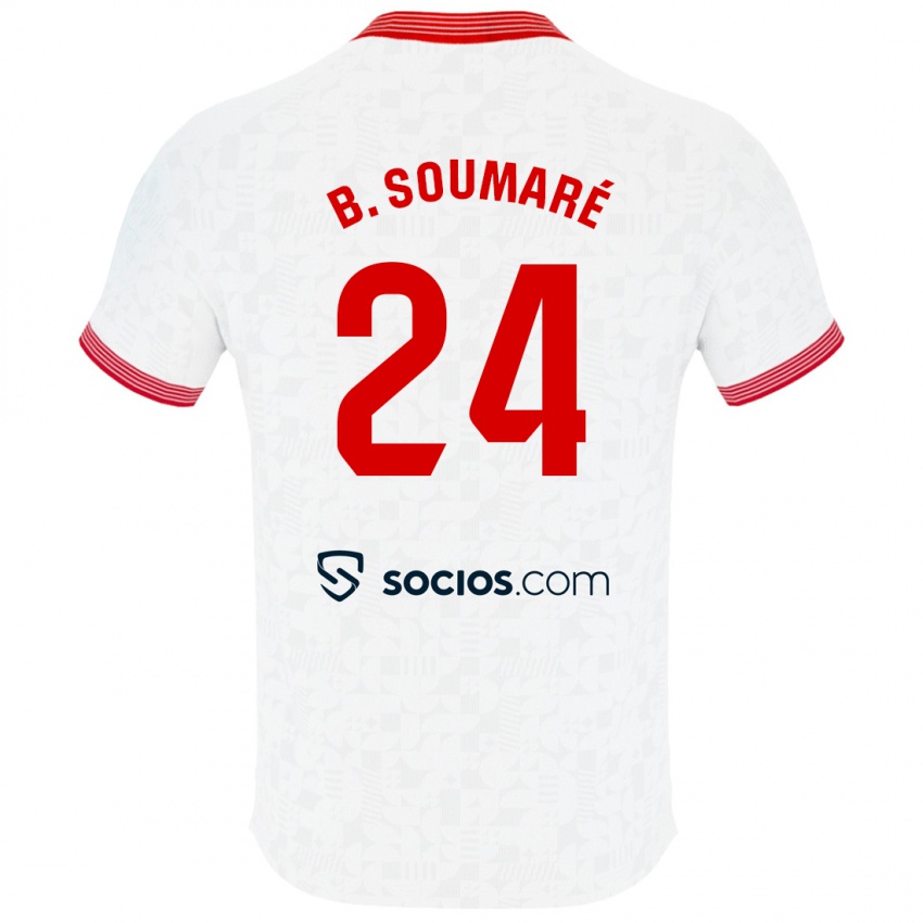 Børn Boubakary Soumaré #24 Hvid Hjemmebane Spillertrøjer 2023/24 Trøje T-Shirt