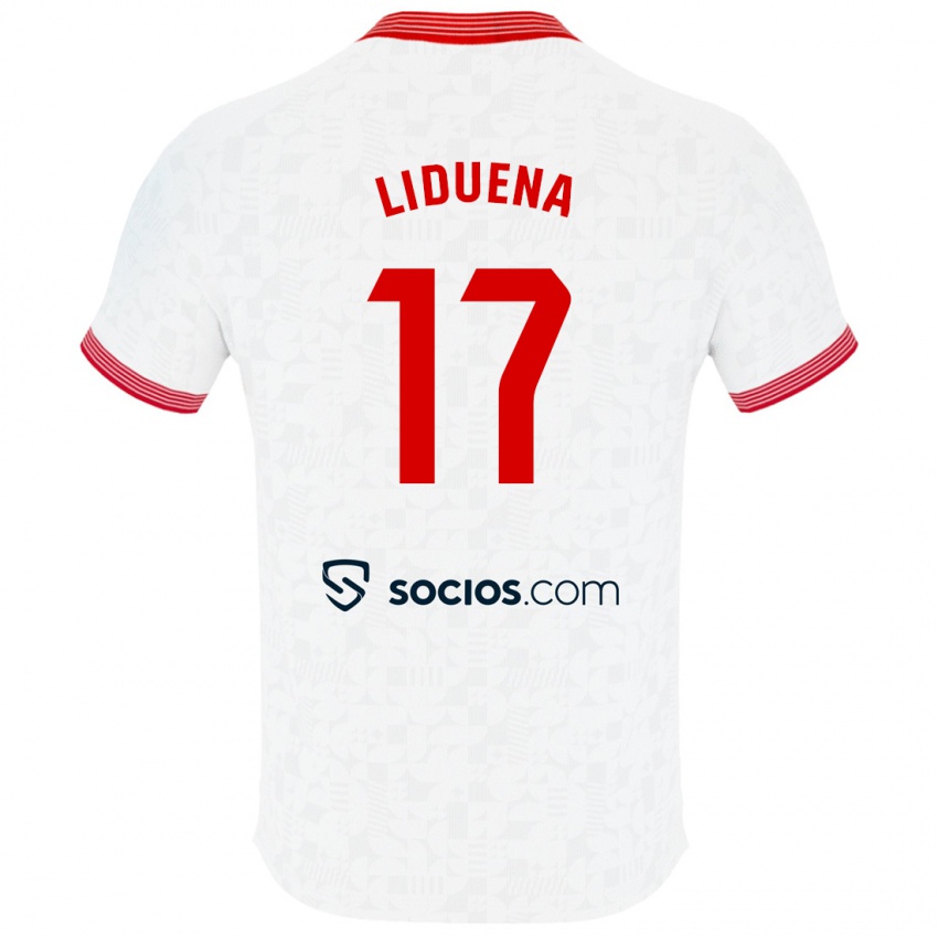 Børn Daniel Lidueña #17 Hvid Hjemmebane Spillertrøjer 2023/24 Trøje T-Shirt
