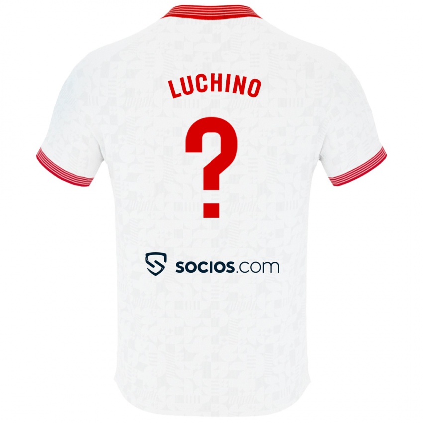 Børn Lorenzo Luchino #0 Hvid Hjemmebane Spillertrøjer 2023/24 Trøje T-Shirt