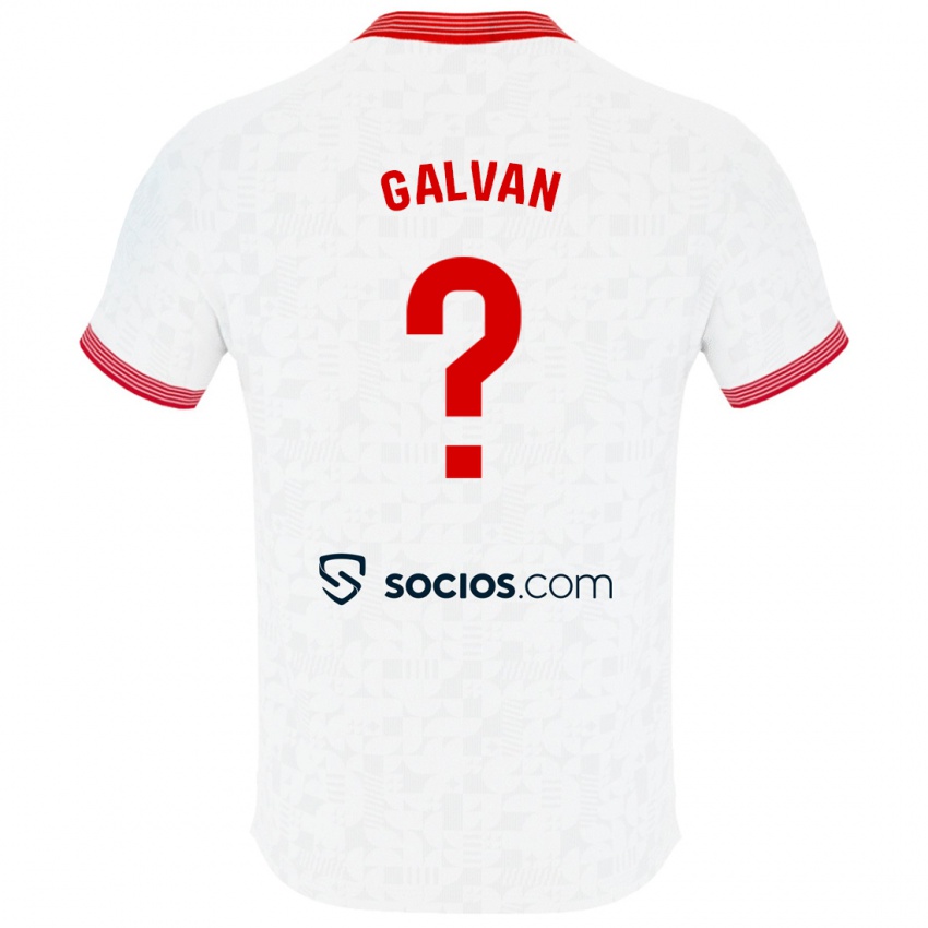 Børn Arnaudis Galván #0 Hvid Hjemmebane Spillertrøjer 2023/24 Trøje T-Shirt