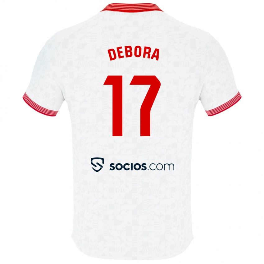 Børn Débora García Mateo #17 Hvid Hjemmebane Spillertrøjer 2023/24 Trøje T-Shirt