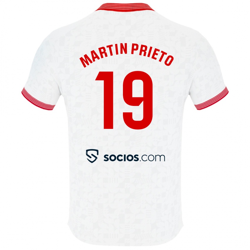 Børn Cristina Martín-Prieto Gutiérrez #19 Hvid Hjemmebane Spillertrøjer 2023/24 Trøje T-Shirt
