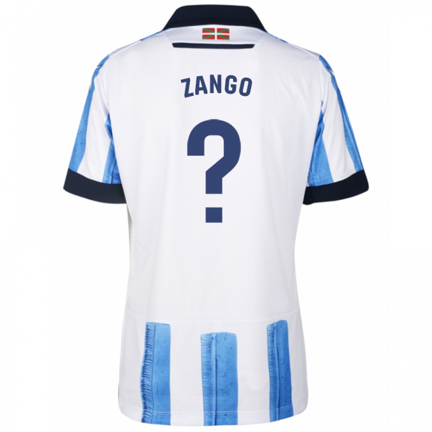 Børn Adrián Zango #0 Blå Hvid Hjemmebane Spillertrøjer 2023/24 Trøje T-Shirt