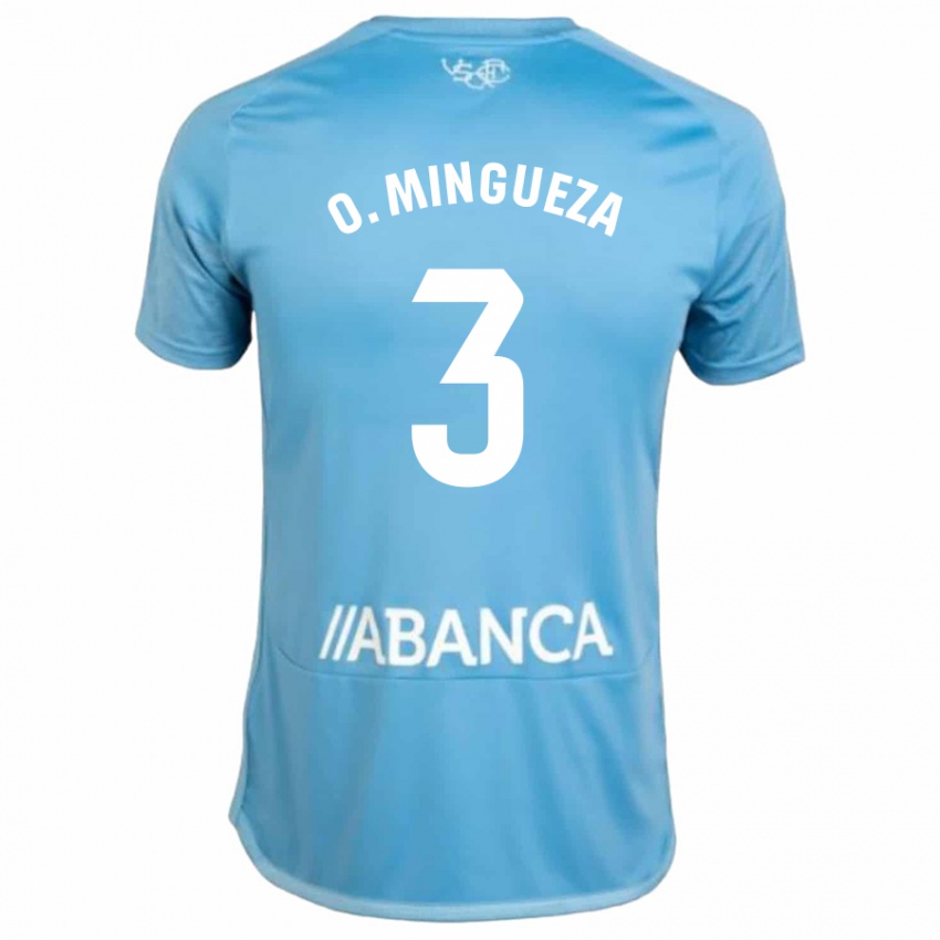 Børn Óscar Mingueza #3 Blå Hjemmebane Spillertrøjer 2023/24 Trøje T-Shirt