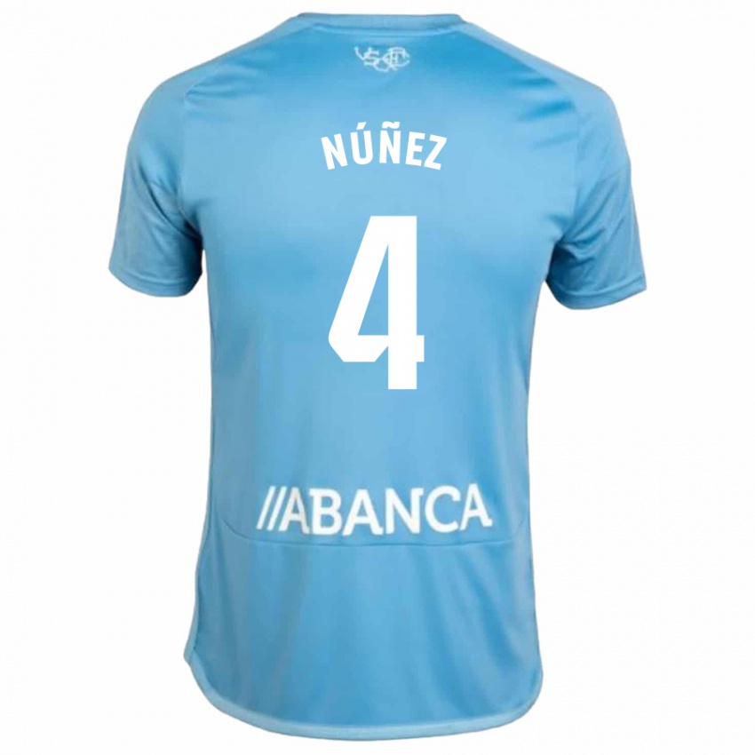 Børn Unai Núñez #4 Blå Hjemmebane Spillertrøjer 2023/24 Trøje T-Shirt