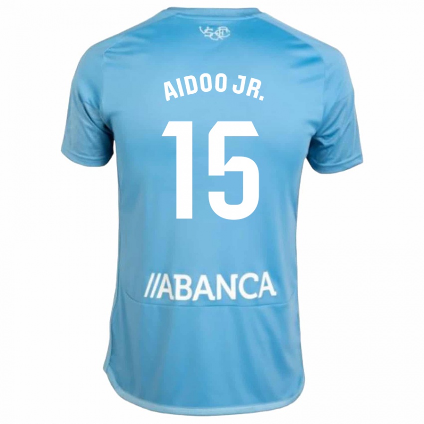 Børn Joseph Aidoo #15 Blå Hjemmebane Spillertrøjer 2023/24 Trøje T-Shirt