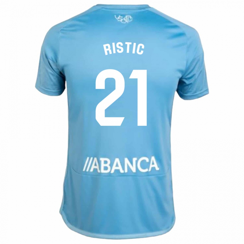 Børn Mihailo Ristic #21 Blå Hjemmebane Spillertrøjer 2023/24 Trøje T-Shirt