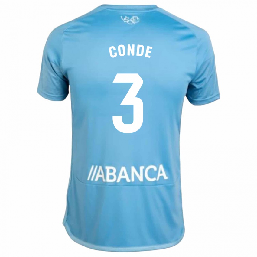 Børn Martín Conde #3 Blå Hjemmebane Spillertrøjer 2023/24 Trøje T-Shirt