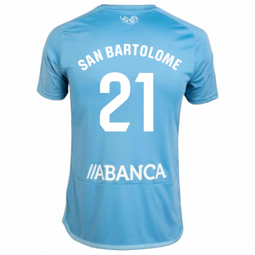Børn Víctor San Bartolomé #21 Blå Hjemmebane Spillertrøjer 2023/24 Trøje T-Shirt