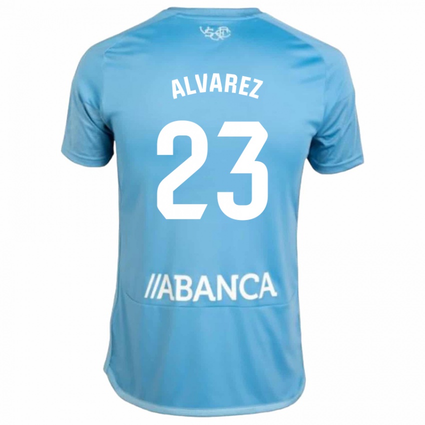 Børn Hugo Álvarez #23 Blå Hjemmebane Spillertrøjer 2023/24 Trøje T-Shirt